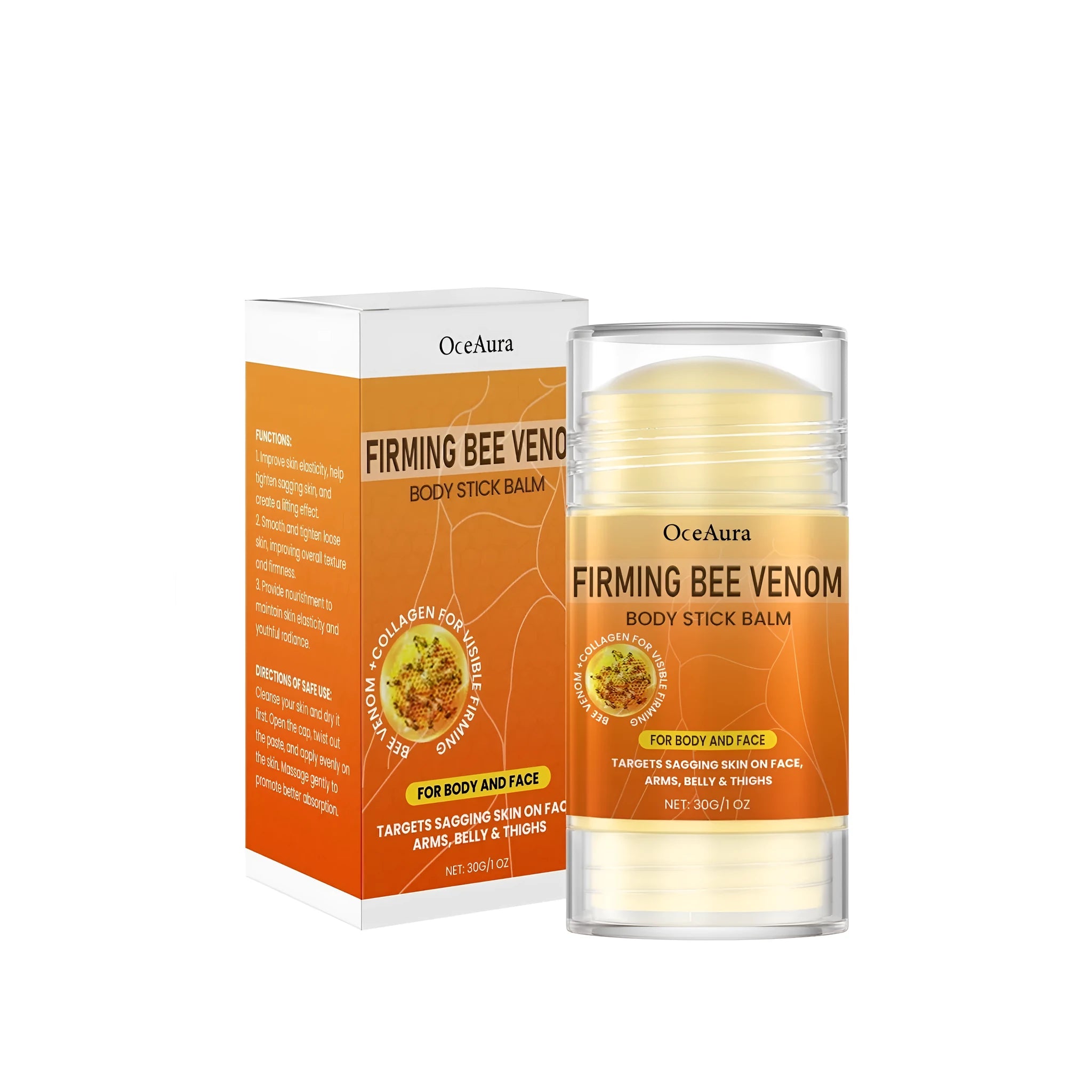 30g solid moisturising stick with collagen and bee venom for lips and dry skin