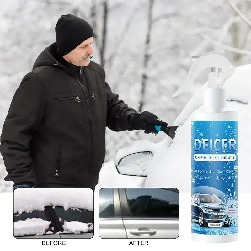 250ml bottle of car windshield deicing agent for snow and ice removal