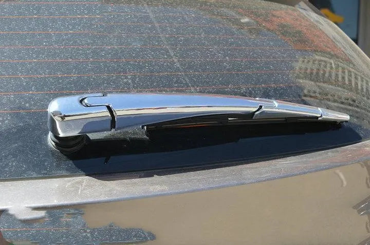 Set of four silvery black ABS plastic rear wiper trim covers for a Hyundai car.