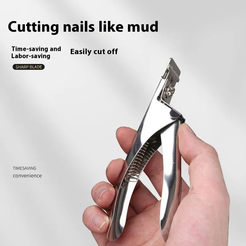 Titanium French U-shaped nail art scissors with stainless steel blades in three colour options