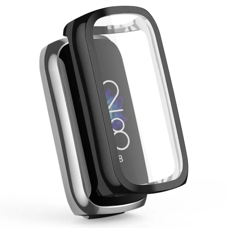 Fitbit Luxe TPU electroplating watch case in transparent colour, soft rubber screen protector, all-inclusive coverage
