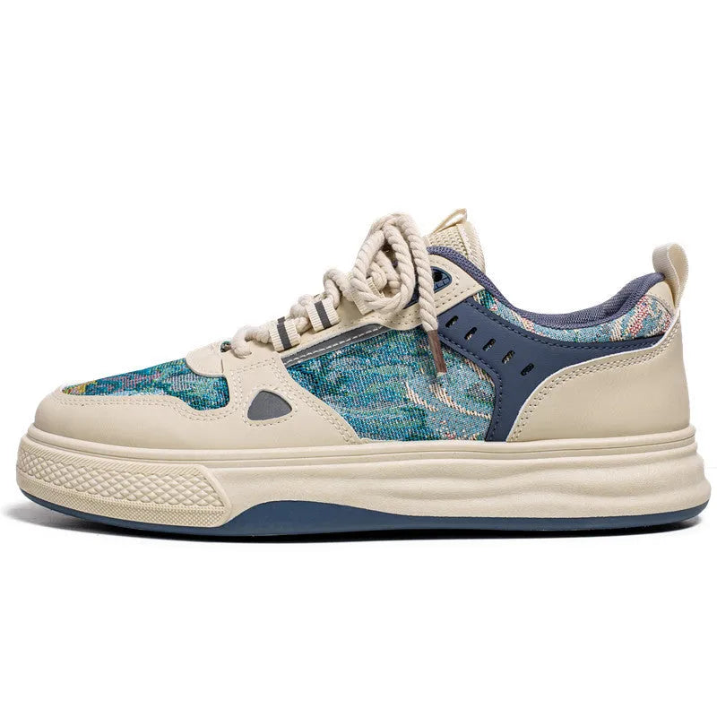 Canvas casual flat shoes in Milan green colour showing round toe design