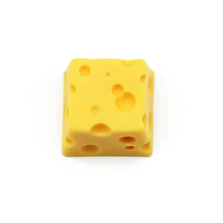 Yellow cheese resin artisan keycap for mechanical keyboard customisation