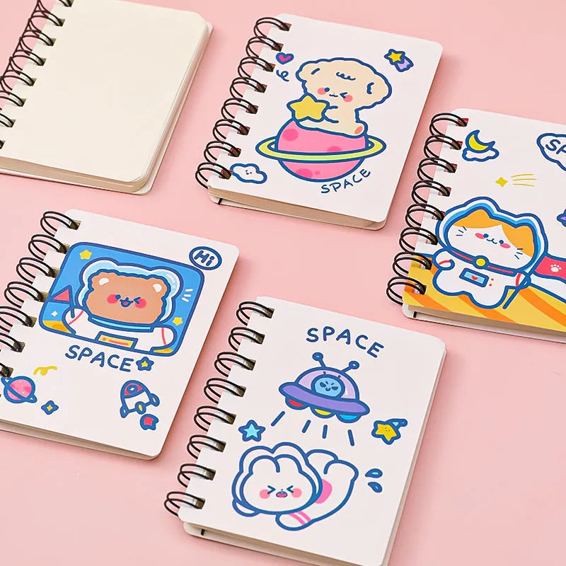 Small Astronaut series flipper notebook showing one of four space-themed cover designs.