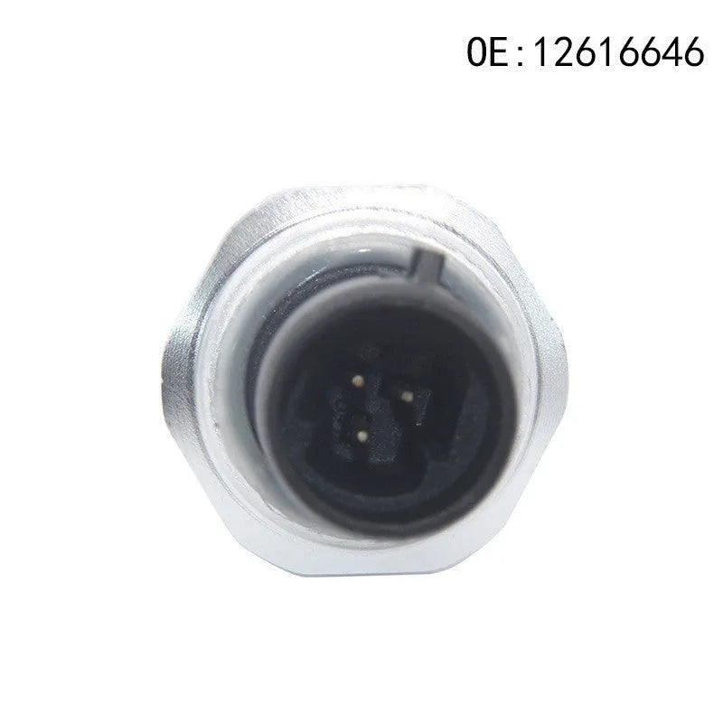 Silver metal fuel pressure sensor for GM vehicles, part numbers 12616646 12677836 D1846A.