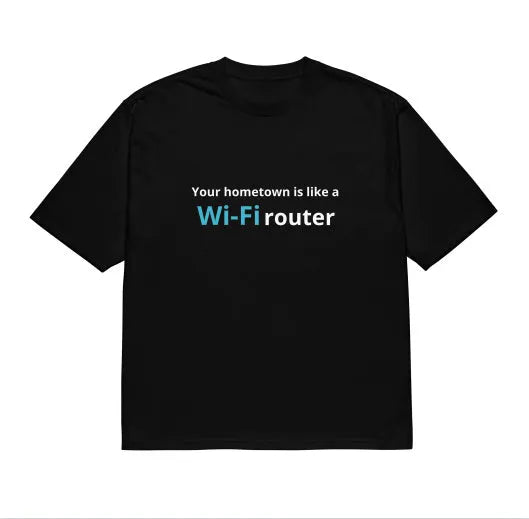 Men's black loose fit t-shirt with a colourful cartoon digital print on the front.