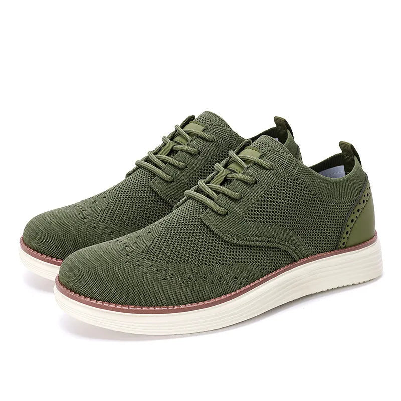 Men's outdoor casual shoes with mesh upper and rubber sole in multiple colour options
