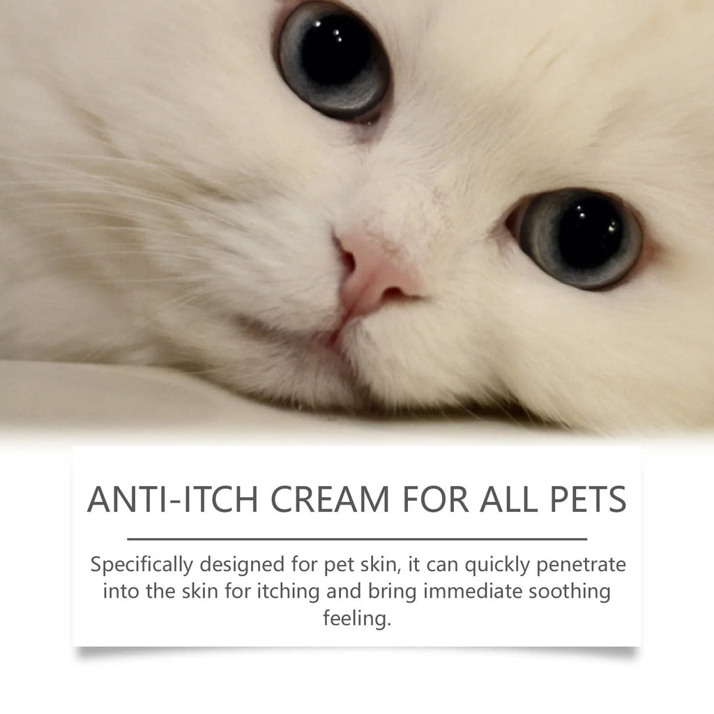 60g tube of pet itch relieving cream for cats with natural extracts