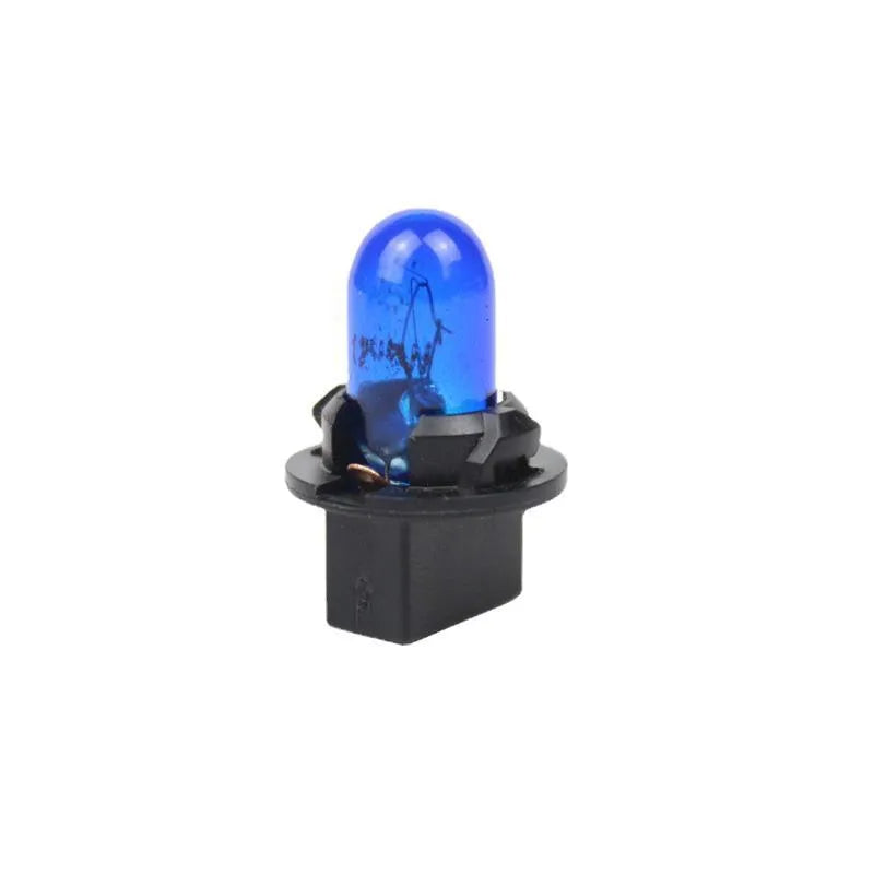 T5 12 volt 1.2 watt car indicator light bulb in red, blue, green, amber, yellow, and purple colours