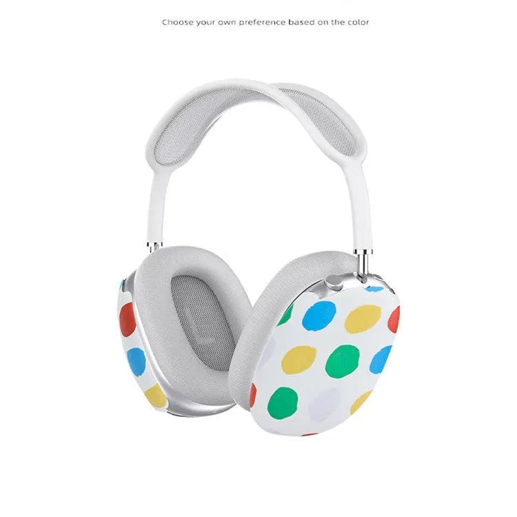 AirPods Max hard protective case with wave point pattern design showing charging port cutout