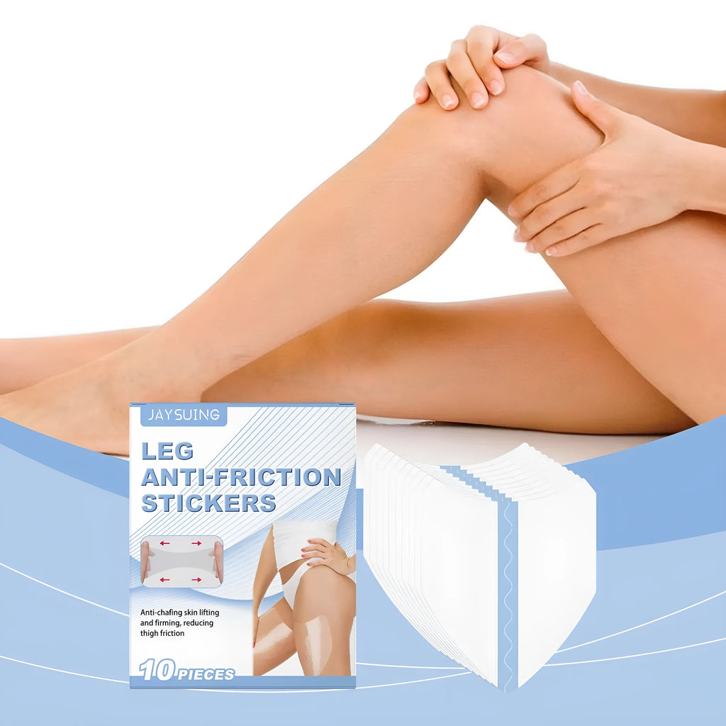10-piece pack of leg anti-wear patches for skin chafing protection with hydrating gel formula