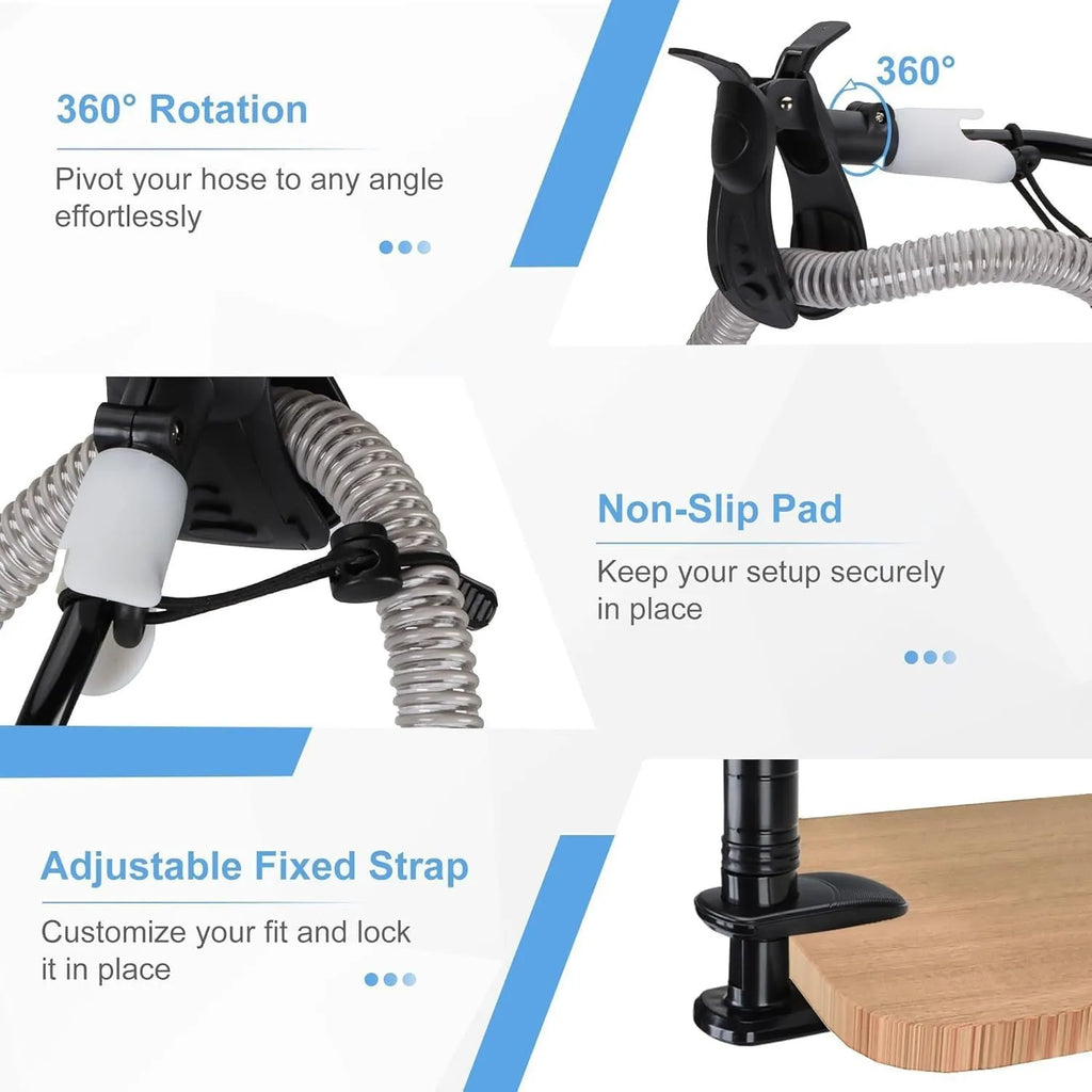 Universal ventilator hose bracket with 95cm length, aluminium alloy and ABS construction