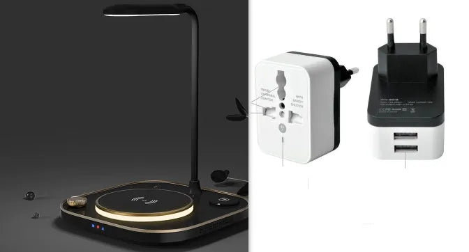 Three-in-one wireless magnetic charging desk lamp with 15W fast charging for smartphones
