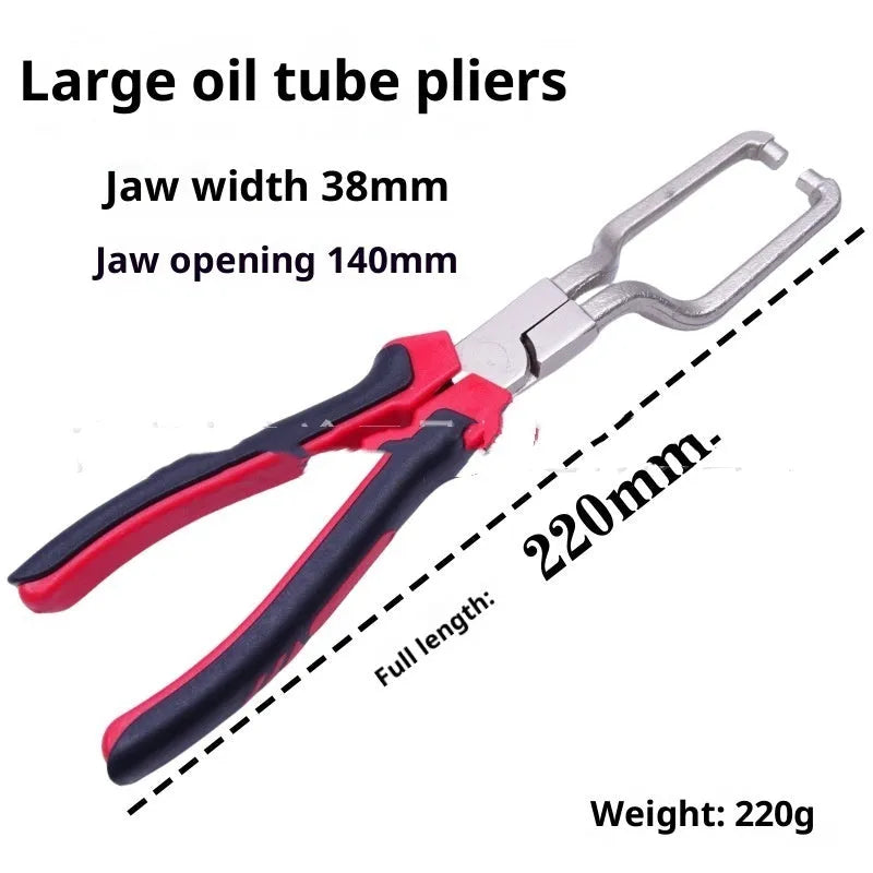 7-piece steel oil pipe clamp set in Type A box for auto repair with straight throat caliper design