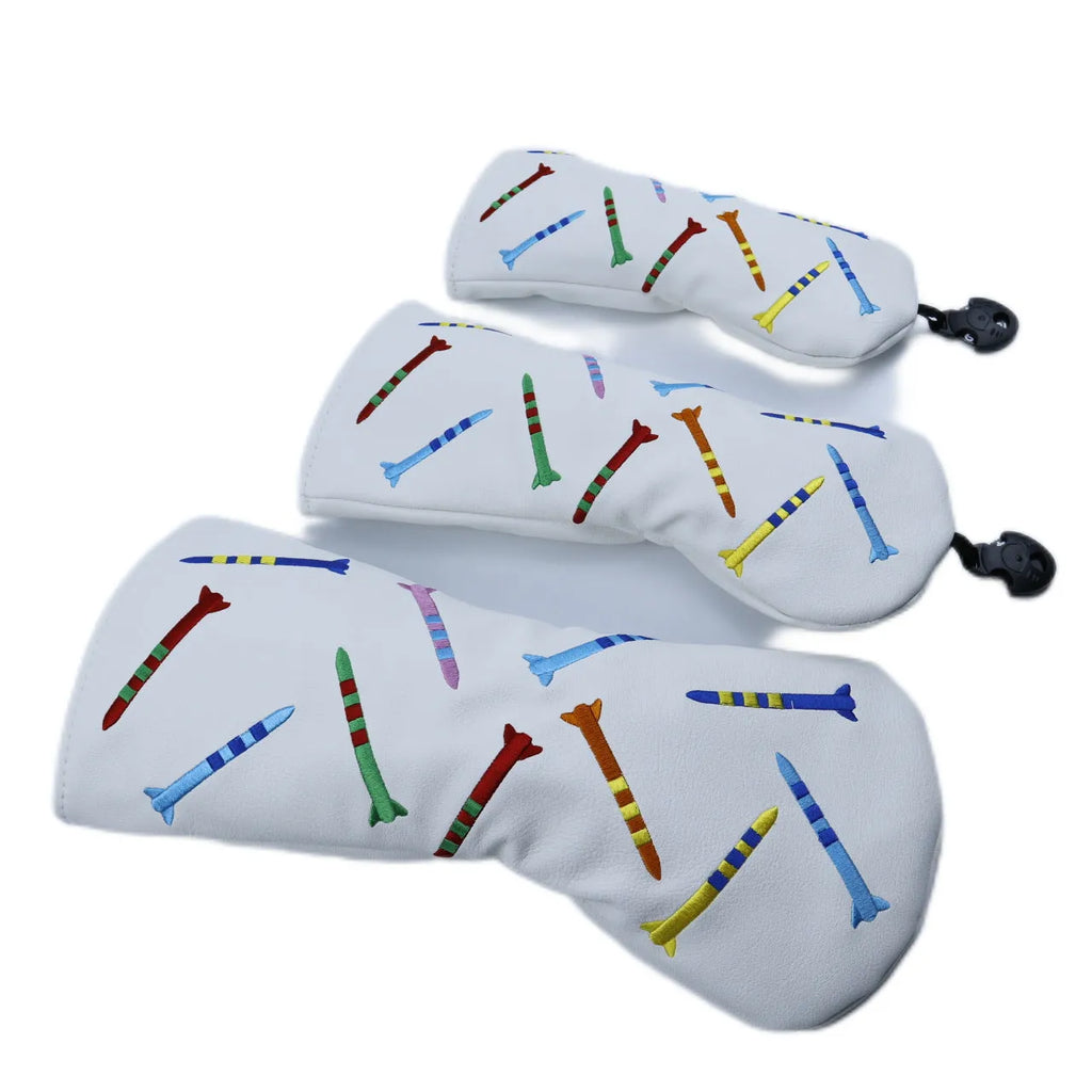 Black and white PU wooden pole sets in large, medium, and small sizes for golf and fitness.