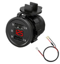Waterproof motorcycle car charger with USB port and cigarette lighter plug