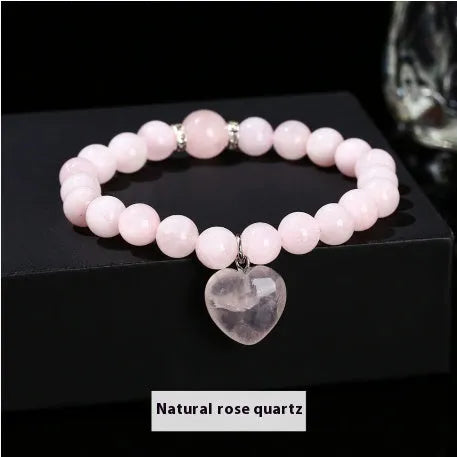 Handmade natural gemstone bracelet with tiger's eye, aventurine, and crystal beads in geometric round design