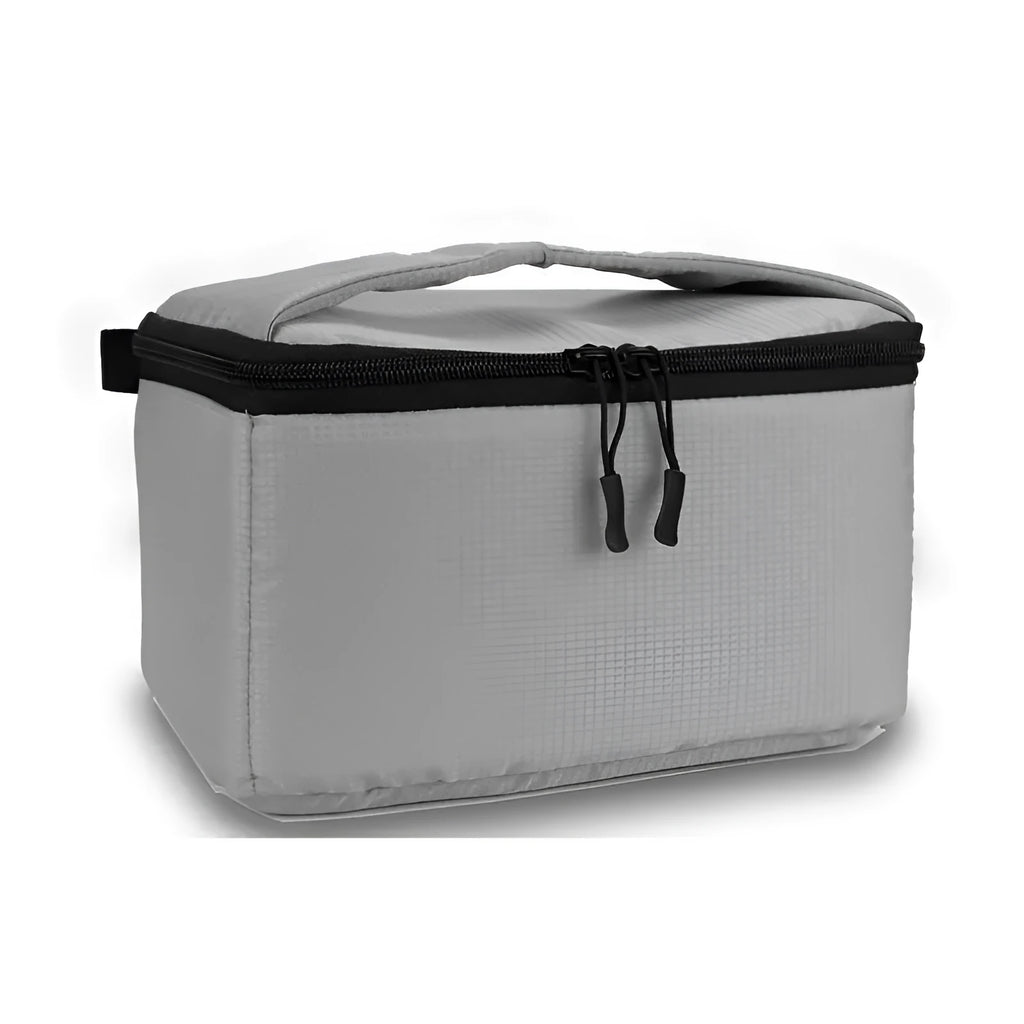 Corduroy thickened storage bag in medium size with two compartments and drop-resistant padding