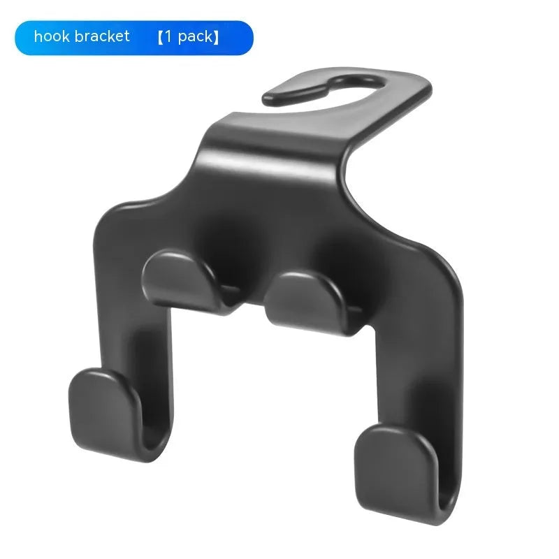 Car multifunction mobile phone holder hook in ABS plastic, 2-piece set for dashboard mounting