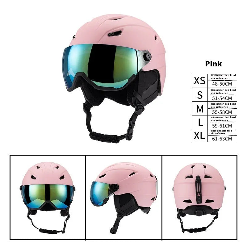 Unisex moulded skiing helmet cover in solid colour with PC shell and EPS liner, seven colour options, sizes S to XL