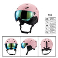 Unisex moulded skiing helmet cover in solid colour with PC shell and EPS liner, seven colour options, sizes S to XL