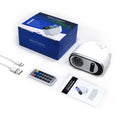 White Northern Lights galaxy star projector with remote control showing galaxy projection effects