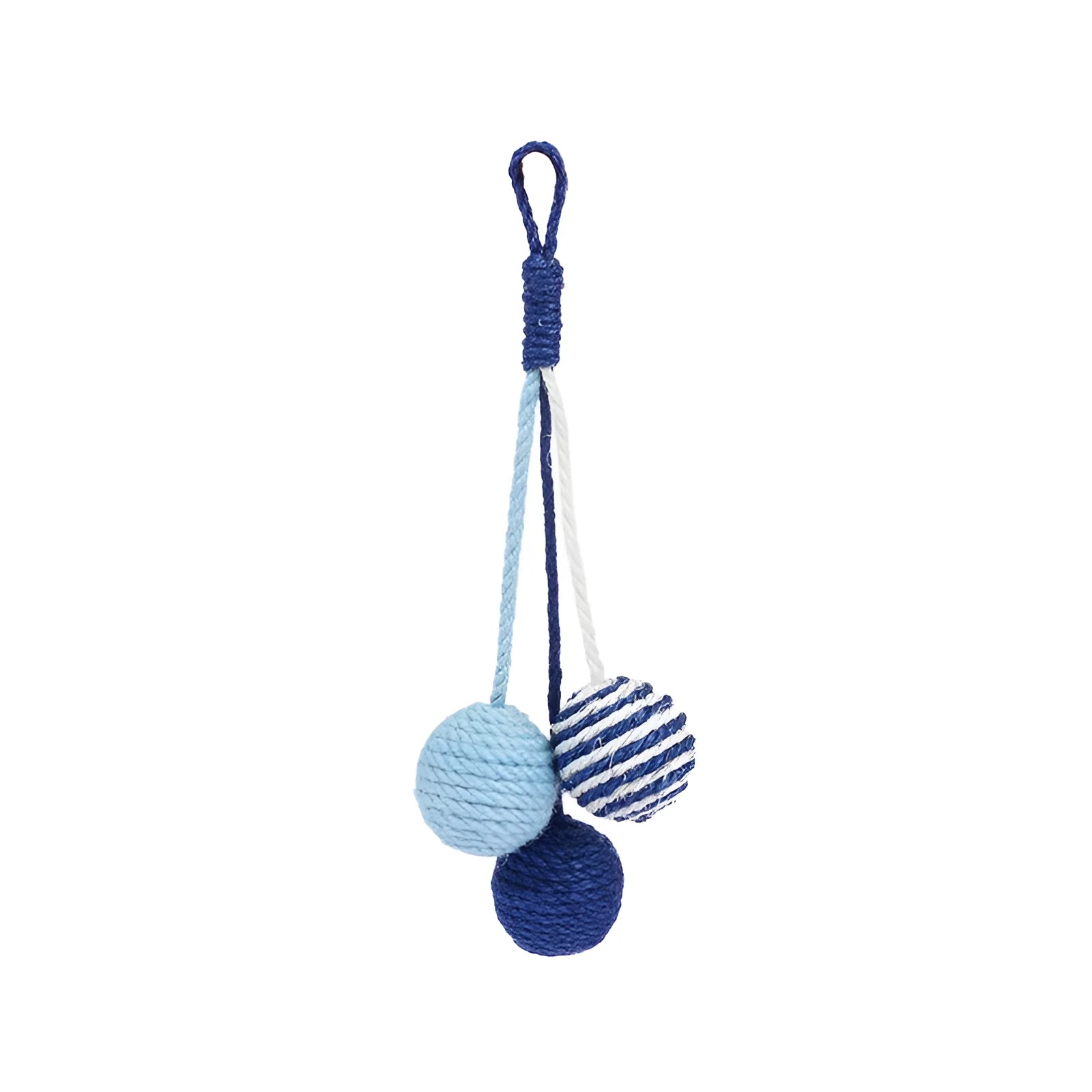 Cat teaser stick with bite-resistant catnip ball measuring 255mm long