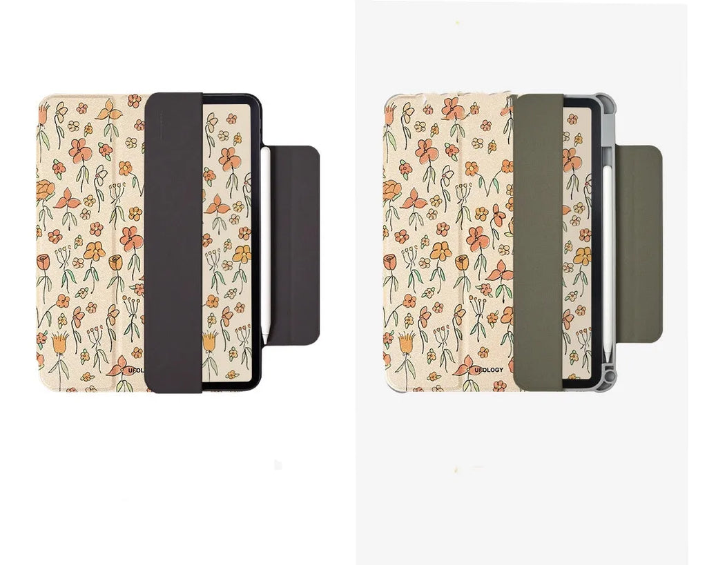 Microfiber leather tablet case with magnetic double-sided clip for iPad Air 5 10.9 inch