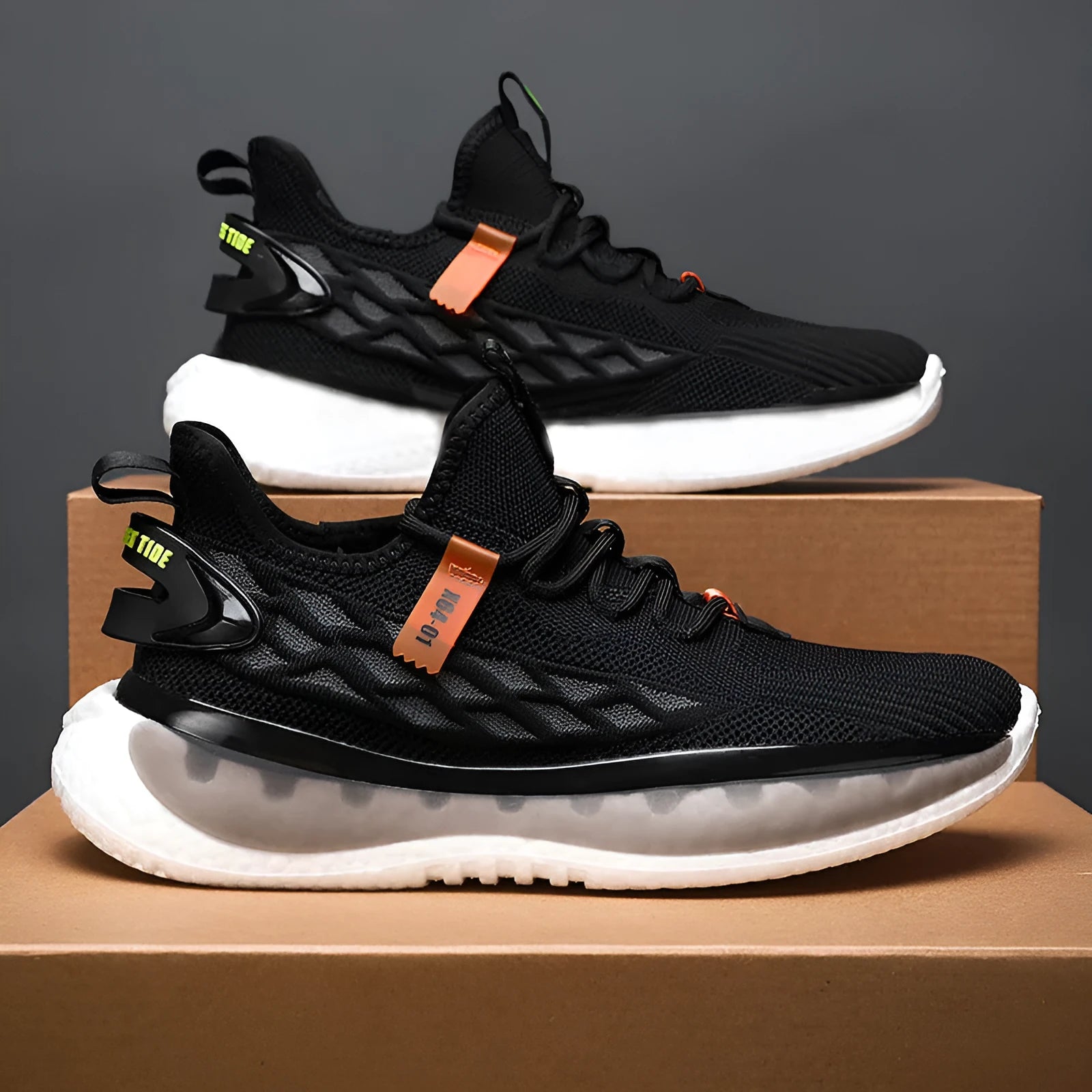 Men's low-top lace-up sneaker with mesh upper and flat rubber sole in multiple colour options