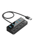 Vention USB 3.0 4-port extender docking station with 1 metre cable, multi-interface plug