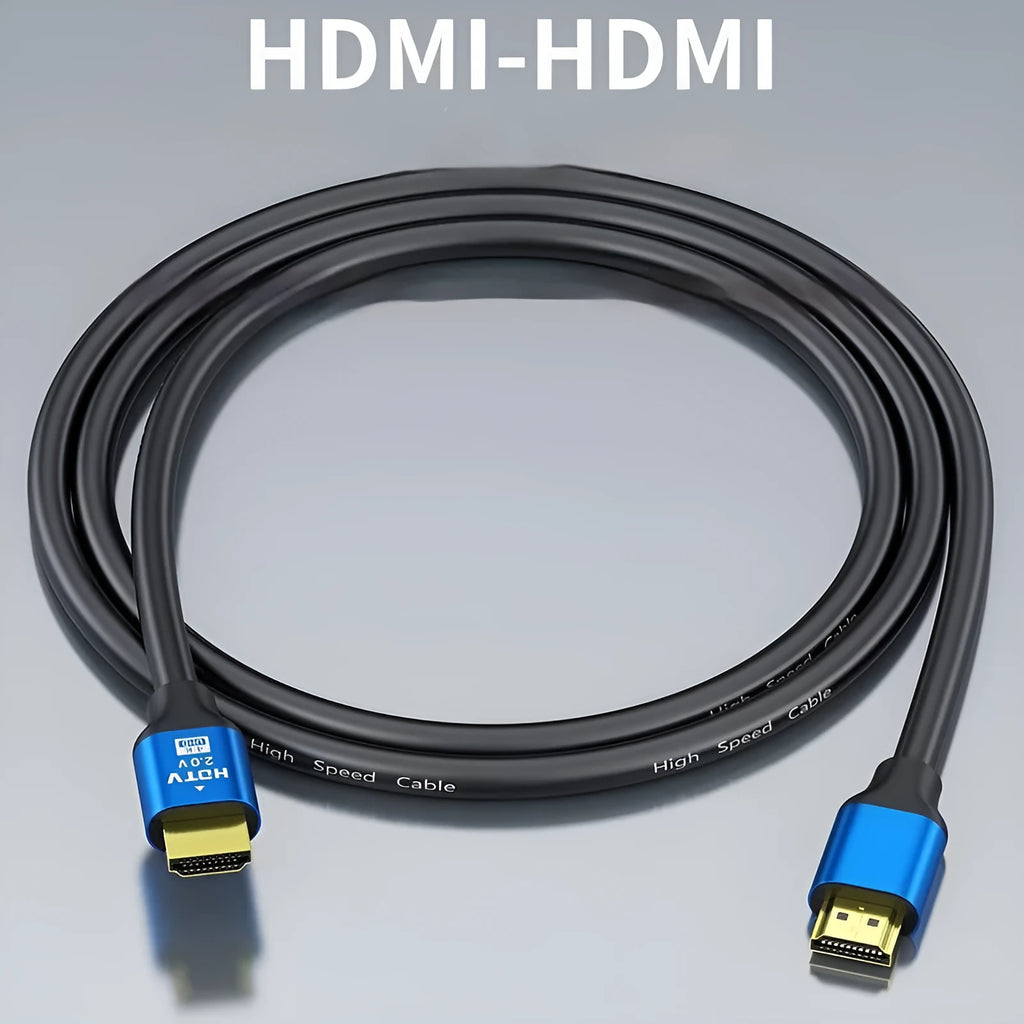 HDMI cable with aluminium connector, length options displayed