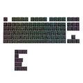 Contour line crack pattern luminous key cap set for mechanical keyboards in black