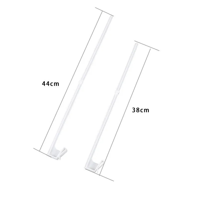 Ten white PP plastic car window flag holder clip mounts on a plain background.