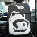Large Naughty Panda anti-kick pad in black and white leather design for wall or furniture protection