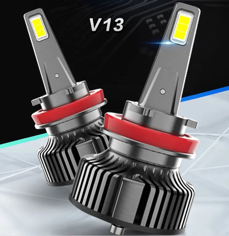 Car LED headlight bulb 60W 8000LM with aluminium housing IP67 for H1 H4 H7 9005 9006