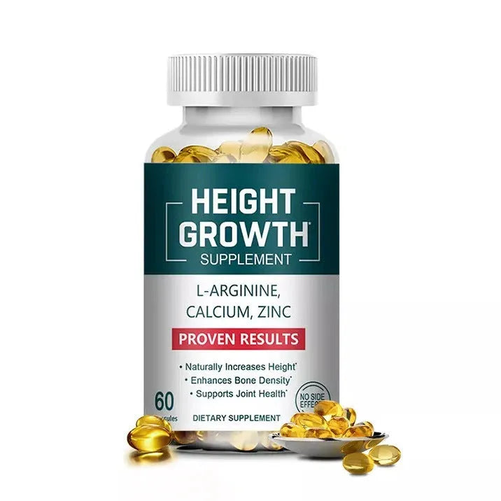 Bottle of edible vitamin soft capsules for adults with 60 tablet quantity shown