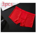Men's solid colour modal boxer briefs with U-convex design in black, shown on a white background.