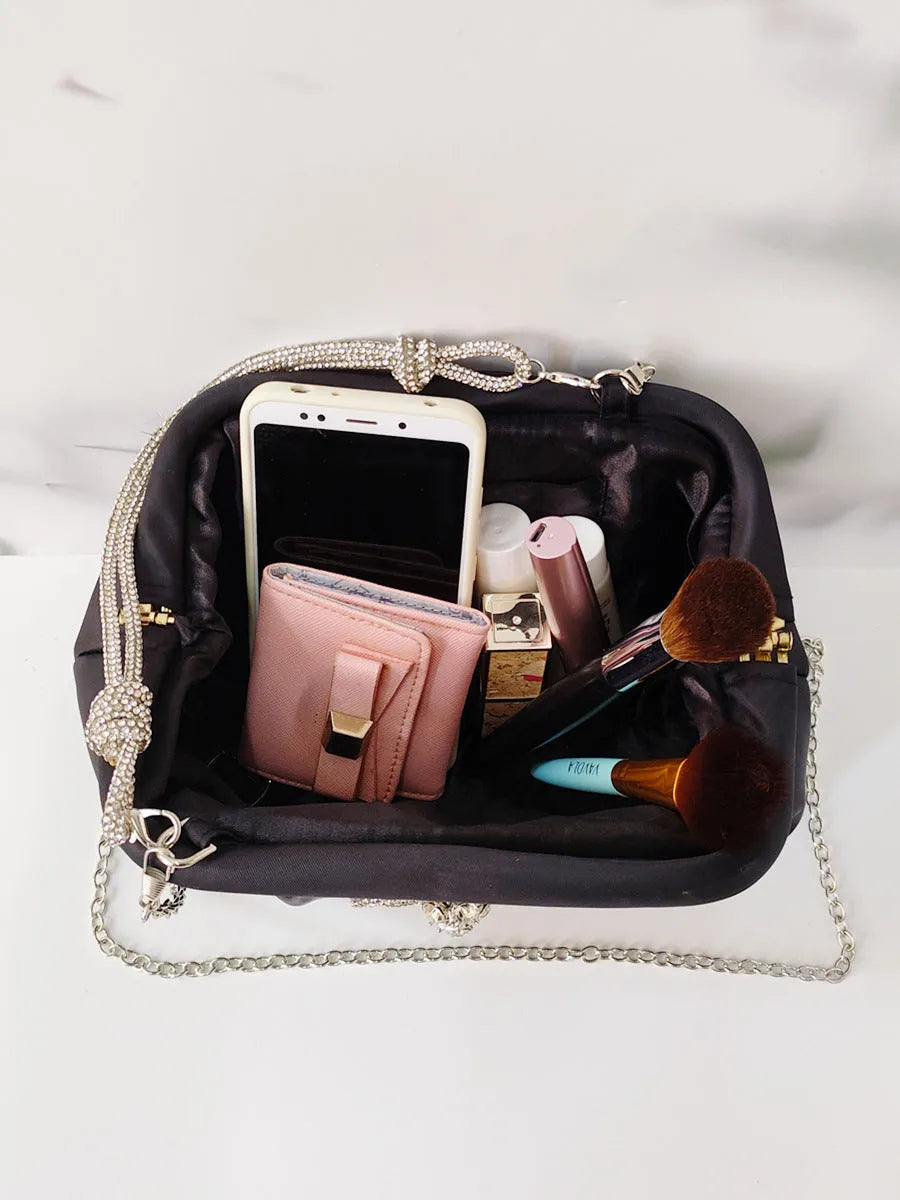 Women's soft polyester messenger bag with document pocket in black, rose red, or lavender purple colours