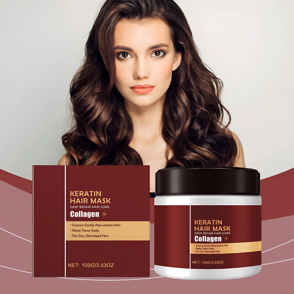 100g hair mask pot with hydrolysed keratin and aloe extract for moisturising and smoothing hair