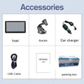 7 inch car GPS navigation device with touch screen display mounted in vehicle