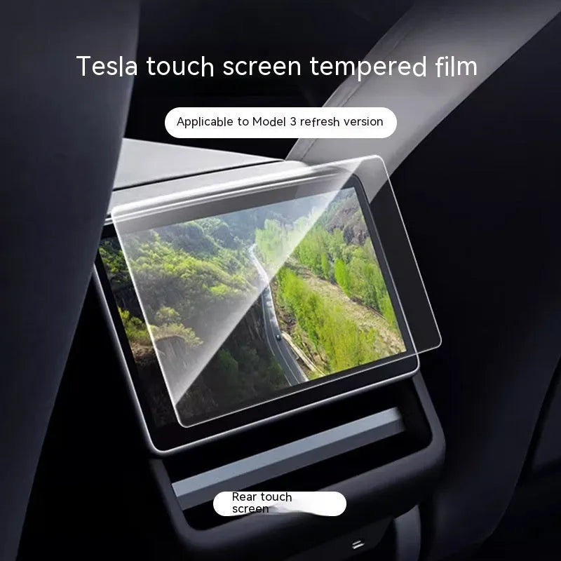 Huanxin 15.6 HD tempered glass screen protector for Tesla Model 3 and Model Y central display, white packaging with film applicator