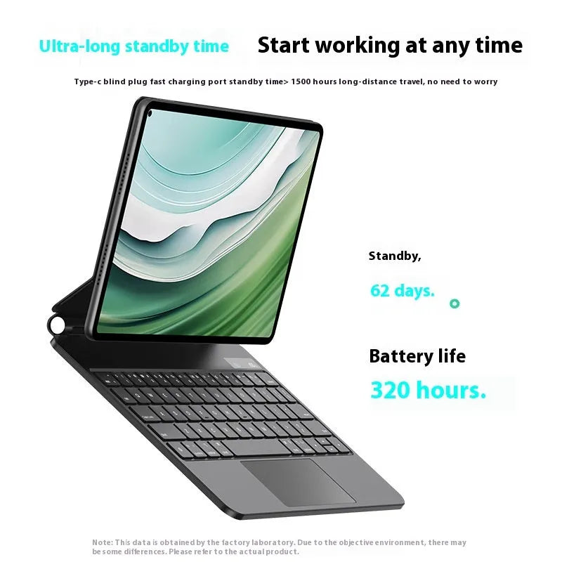 Miaocontrol magnetic wireless keyboard cover for Huawei Matepad11 tablet in black or white with PU leather protective case