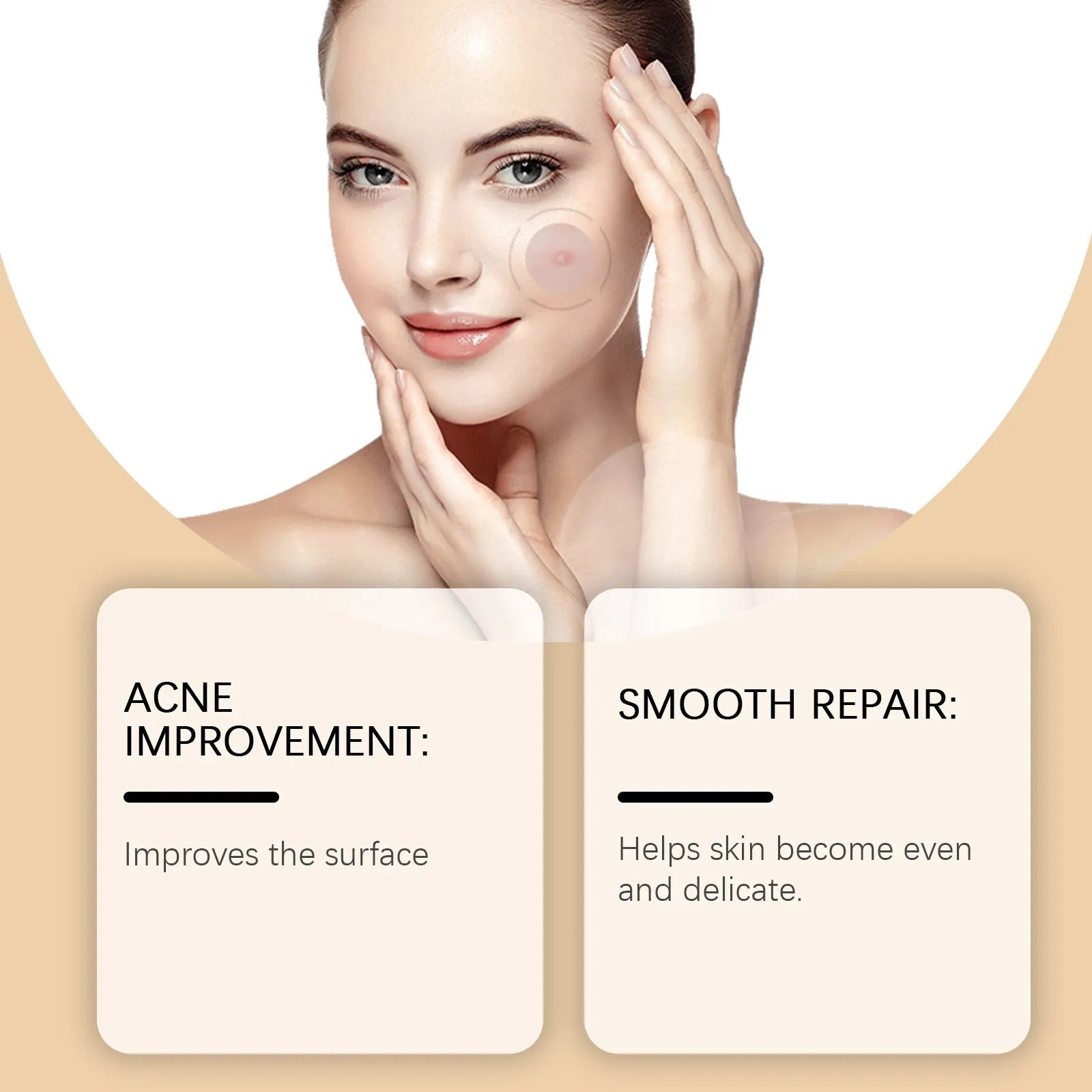 Pack of 8 acne patches containing tea tree oil and asiatic centella extract for skin care.