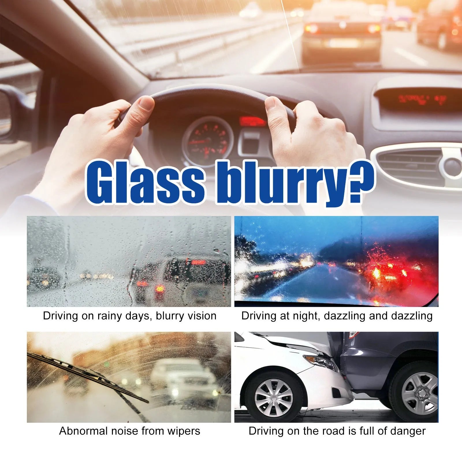 120ml glass oil film remover bottle and sponge for cleaning car windows