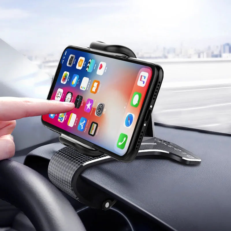 Plastic snap-on car phone holder for dashboard with YBJ wide head colour option