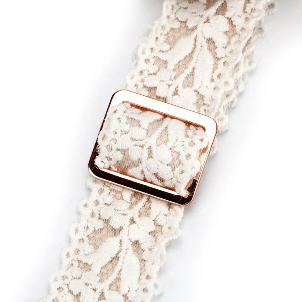 White lace flower polyester pet harness for cat or dog with towing rope, British style
