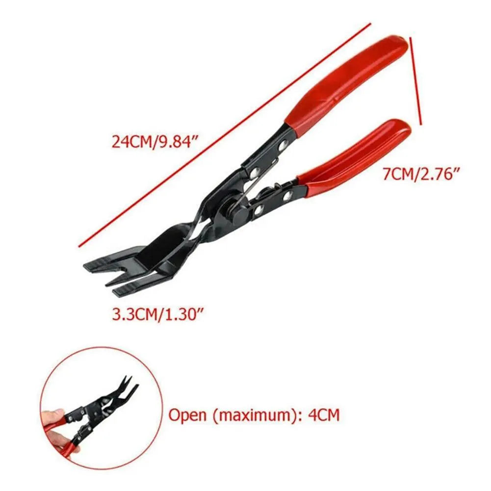 Blue steel car door panel removal pliers 240mm long with 32mm wide head