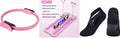 Blue ABS plastic fitness board with abdominal wheel for home core exercises