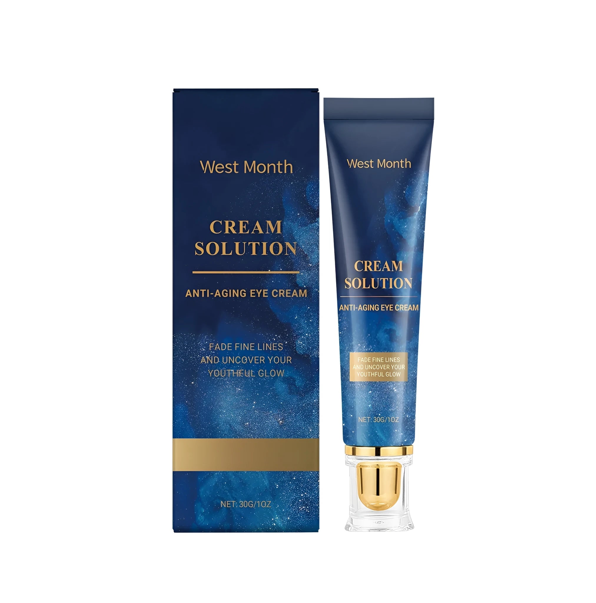 30g jar of light spot tightening and repairing eye cream with hyaluronic acid and vitamin E.