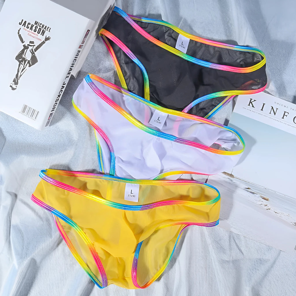 Mesh transparent quick-drying panties in nylon fabric with breathable briefs style